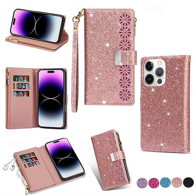  Phone Case For iPhone 16 Pro Max Plus iPhone 15 Pro Max Plus iPhone 14 13 12 11 Pro Max Plus Mini SE Wallet Case with Stand Holder Magnetic Zipper Retro TPU PU Leather