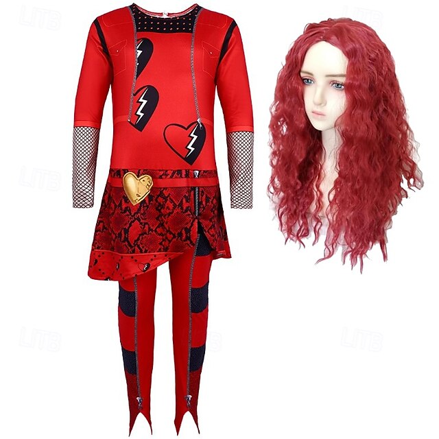 Descendants Evie Outfits Cosplay Wigs Girls' Movie Cosplay Cosplay Masquerade Performance Masquerade4