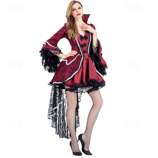  Bruja Vampiros Disfraces de Temas de Películas y Televisión Víspera de Todos los Santos Traje de cosplay Ropa de Fiesta Baile de Máscaras Noche de Walpurgis Accesorios Cosplay Adulto Mujer Mascarada