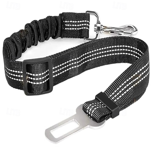 Ceinture De Sécurité Pour Chien Voiture - Longueur Réglable 71-83 Cm - Avec Boucle élastique Et Réfléchissante - Noir - 3