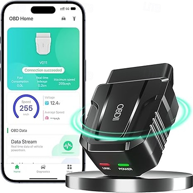  Cititor de scaner obd2 instrument de scanare automată fără fir bluetooth pentru ios  & Android pentru test de performanță bluetooth 5.4 verificare mașină cititor de coduri mașină șterge codul de
