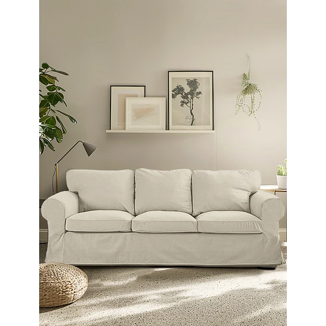 3 Seat Sofa Cover, Couch Cover with 3 Cushion Cover and 3 Backrest Cover For Ektorp Slipcover Washable Furniture Protector LITB PRIME cover Ektcover 43