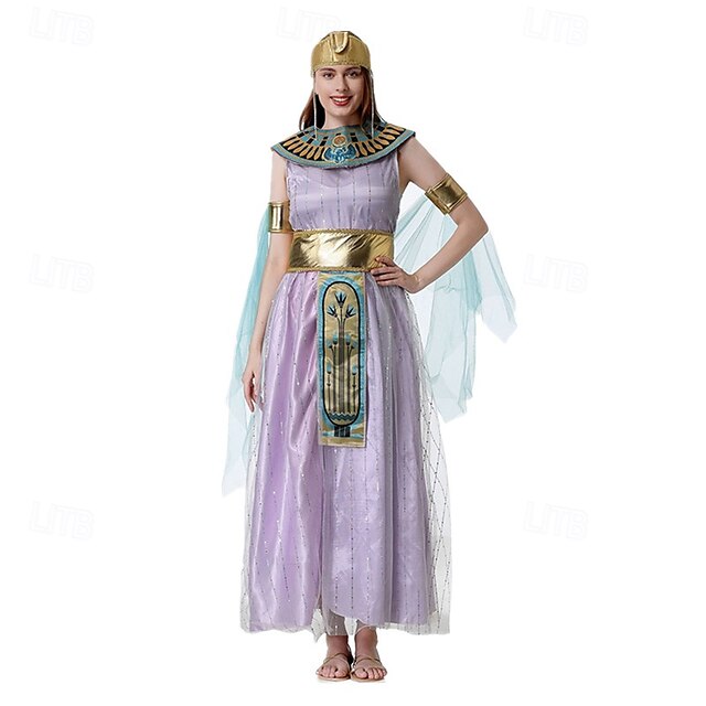  Cleopatra Halloween Maskerade Voksne Dame Karneval Ytelse Halloween Enkle Halloween-kostymer Kle deg opp