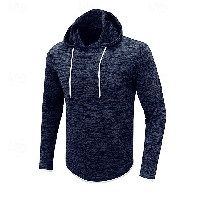  Per uomo Maglietta Camicia a Maniche Lunghe Manica Lunga Felpa con Cappuccio Estate Tinta unica Quotidiano Hawaiano Bottoni Con cappuccio All'aperto Streetwear Casual Blu chiaro Esercito verde Grigio