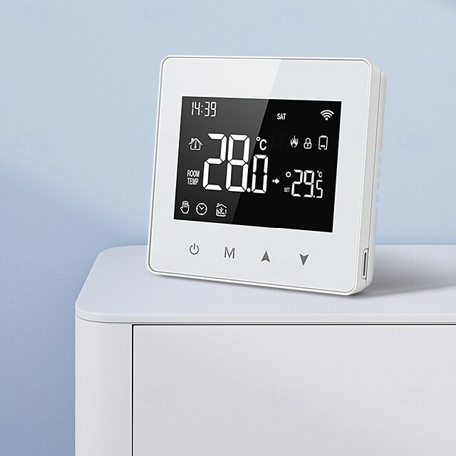  tuya wifi zigbee inteligentní regulátor konstantní teploty led displej nastavitelný regulátor teploty kompaktní velikost regulátoru teploty vodního plynového kotle kompatibilní