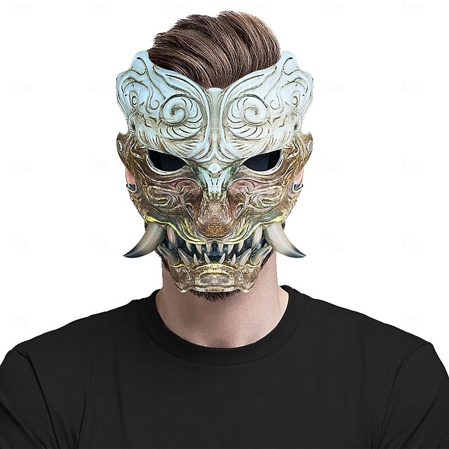 Sun Wukong Halloween Mask Black Myth: Wukong Carnival Mask Scary Costume Adults' Unisex Halloween Carnival Easy Halloween Costumes Dress Up 12