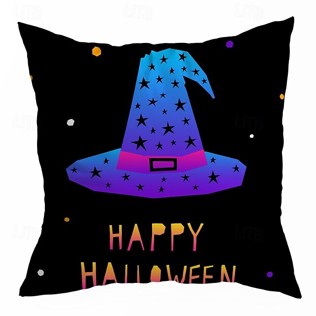  halloween dekorationer spöklika dekorativa slängkuddar överdrag 1st mjukt fyrkantigt kuddfodral örngott för sovrum vardagsrum soffa soffstol pumpa skallar
