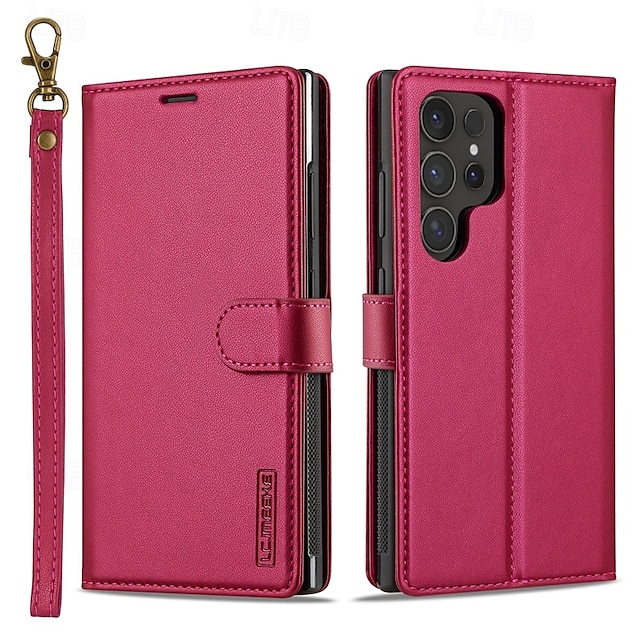  Phone Case For Samsung Galaxy S24 Ultra Plus S23 Ultra Plus S22 Plus  Ultra S21 FE A55 A35 A25 A15 5G A54 A34 A14 S20 FE S25 Ultra Back Cover Wallet Case with Stand Holder Detachable with Wrist Strap