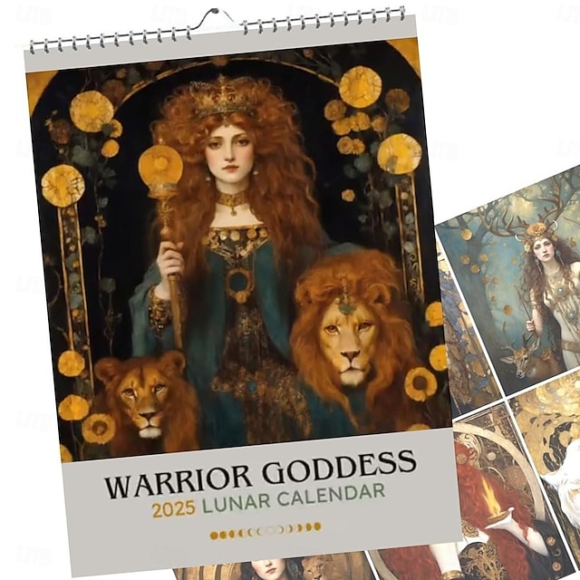 Warrior Goddess 2025 Moon Phase Calendar, 2025 Funny Wall Calendar With