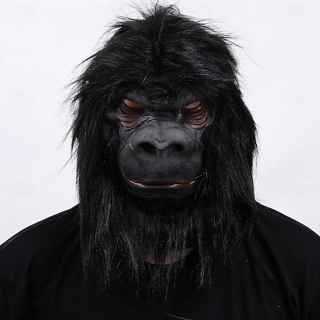 King Kong Halloween Mask Full Head Kingdom of the Planet of the Apes Carnival Mask Scary Costume Adults' Men's Women's Halloween Carnival Performance Party Easy Halloween Costumes Dress Up 6