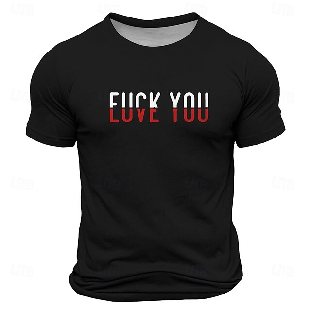 Men's Rude Offensive Funny Slang T shirt Short Sleeve T shirt 3D Print Crew Neck Shirt Daily Athleisure Street Sports Outdoor Light Blue Black Blue Summer Spring Clothing Apparel S M L XL XXL XXXL 7