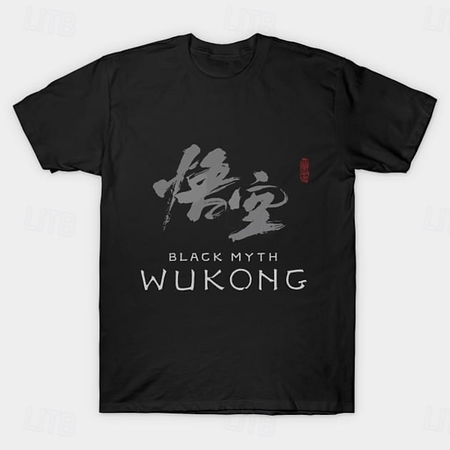  Black Myth: Wukong Monkey King T-shirt Anime Graphic For Couple's Men's Women's Adults' Masquerade Hot Stamping Casual Daily