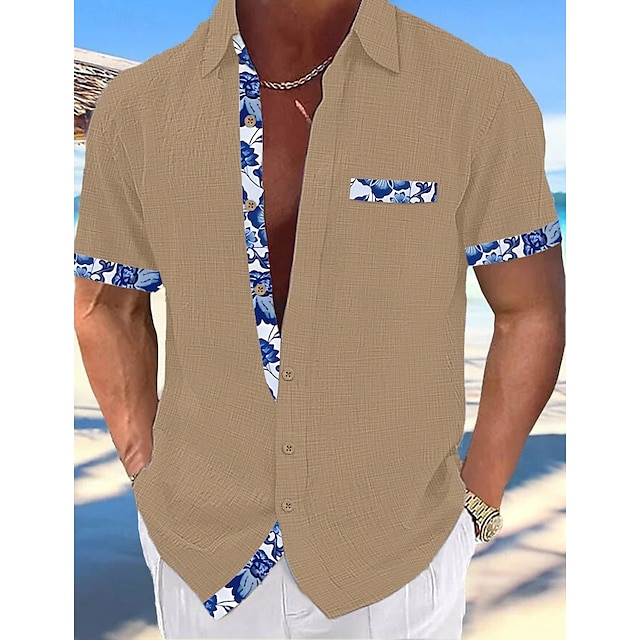 Camisa Hawaiana Hombre Riverso RIVMick Camisa De Manga Corta