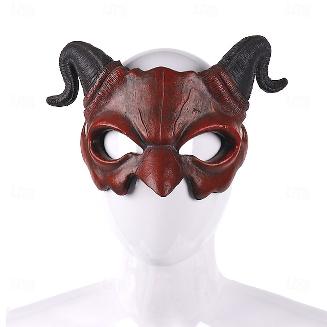 Masque de Diable Halloween Accessoires Halloween Adultes Hommes Femmes Unisexe Costume Horrible Effrayant Halloween Carnaval Costume Facile pour la Nuit de Walpurgis