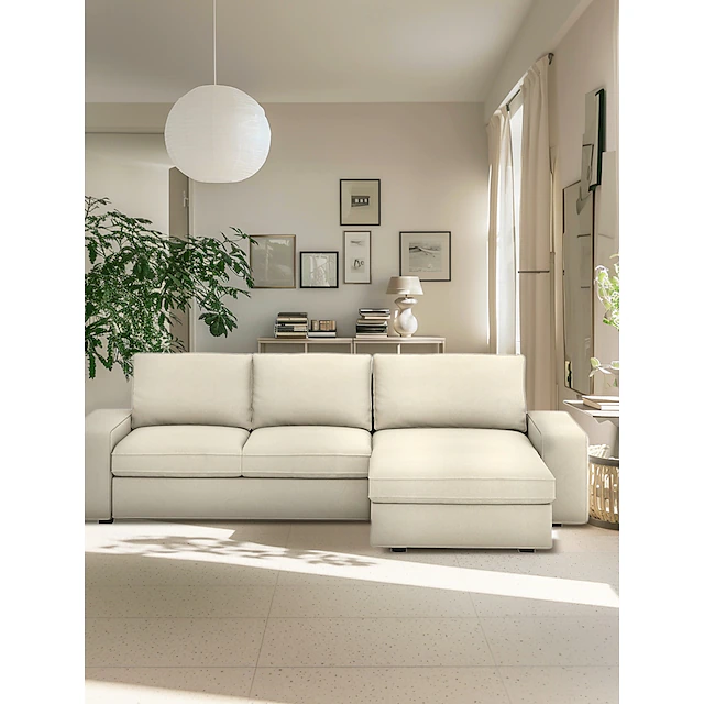 Velvet Sofa Cover 3 Seater 4 Seater with Armrests L Shaped Solid Color Quilted Velvet Slipcovers KIVcover LITB PRIME cover 31