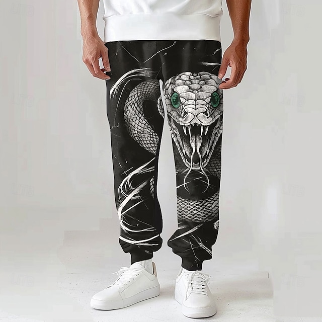  Homme Joggings Pantalon Jogging Impression 3D Crânes Toute la longueur Soirée du quotidien Décontractées Noir Micro-élastique
