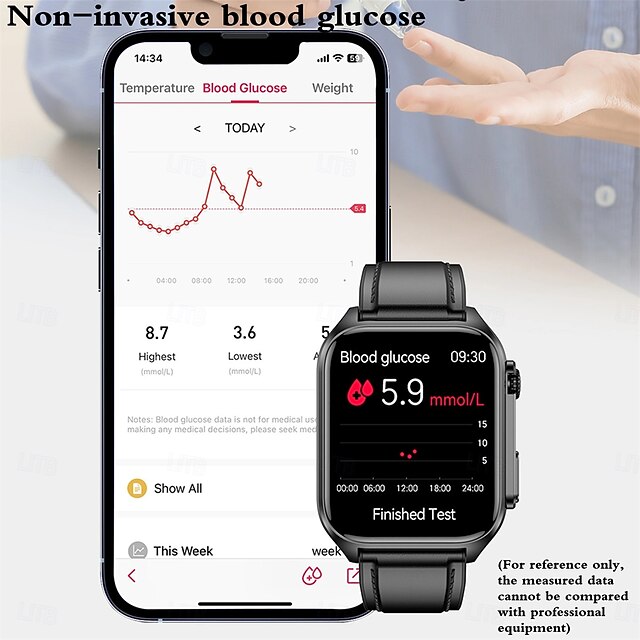 TK12 Smart Watch 1.96 inch Smartwatch Fitness Running Watch Bluetooth