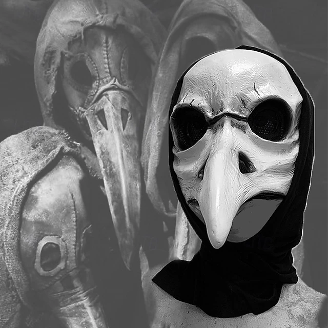 Plague Doctor Halloween Mask Full Head Halloween Carnival Mask Scary Costume Adults' Men's Women's Halloween Carnival Performance Party Easy Halloween Costumes Dress Up 6