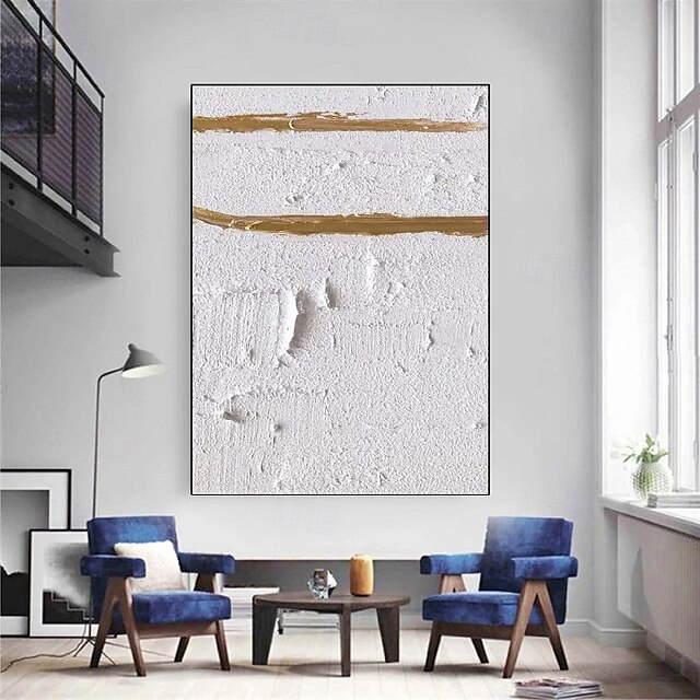  3D-Ölgemälde in Gold, handgefertigt, abstrakt, braun und weiß, Kunst-Ölgemälde auf Leinwand, handgemalt, goldweißes Gemälde, modernes Struktur-Ölgemälde, Wanddekoration für Schlafzimmer, Wohnzimmer,