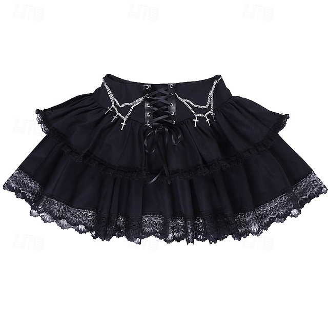  Gothique Steampunk Jupe Bal Masqué Fille gothique Femmes Mascarade Soirée Adulte Jupe