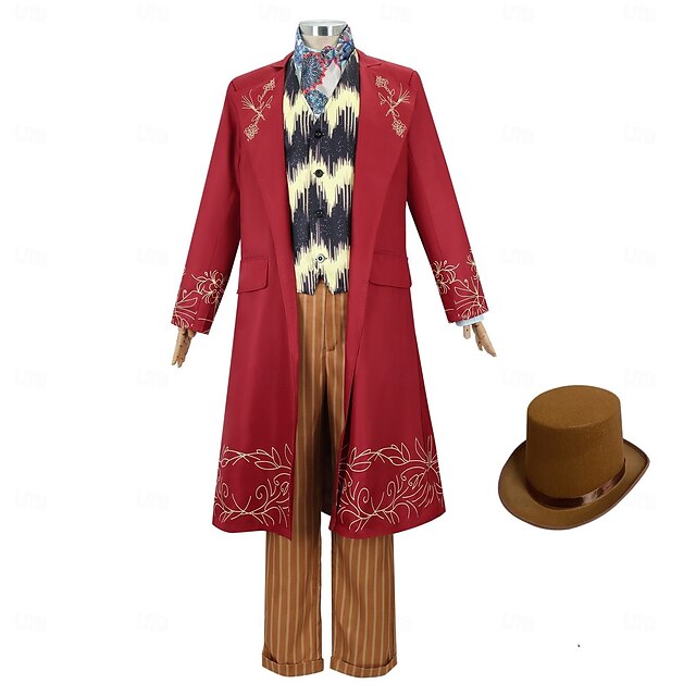  Charlie and the Chocolate Factory Wonka Willy Wonka Cosplay Costume Outfits Cosplay Movie Cosplay for Men's Boys Kid's Adults' Carnival Masquerade Event / Party Masquerade
