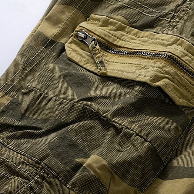 Mens Big And Tall Casual Loose Cargo Sports Five Shorts Elastic Waist