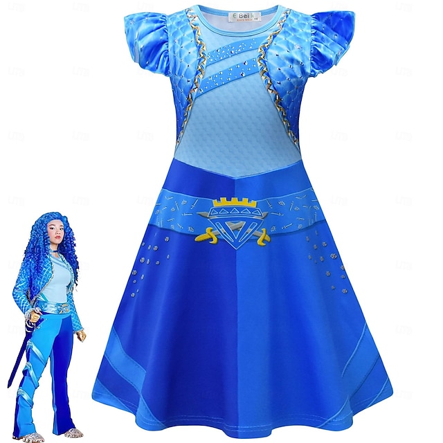  Descendants The Rise of Red Kids Chloe Dress Costume Girls' Movie Cosplay Cosplay Halloween Carnival Masquerade Performance Party / Evening