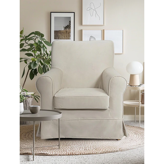 Velvet Armchair Sofa Cover Solid Color Quilted Velvet Slipcovers LITB PRIME cover Ektcover 15