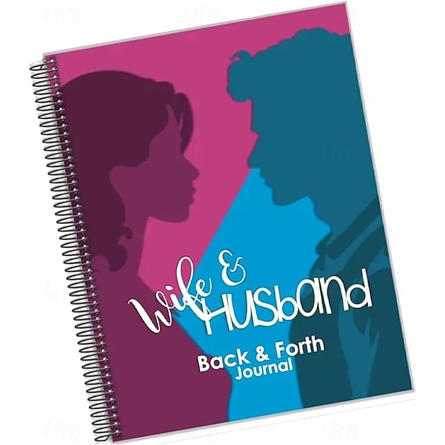  femme mari va-et-vient journal d'amour journal d'amour d'un couple, mari femme va-et-vient &Forth Journal, livre de poche, approfondit la relation, aide les couples à mieux se comprendre