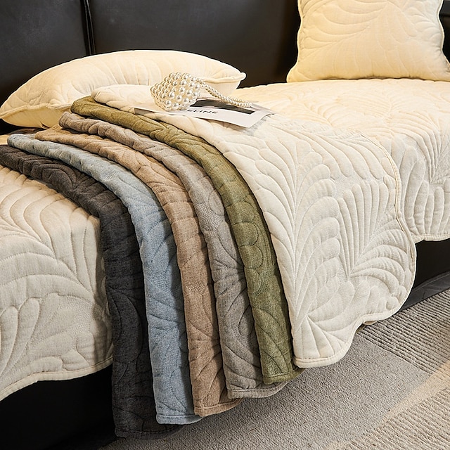  capa de sofá de chenille para todas as estações - tecido macio e durável para conforto durante todo o ano - design elegante que valoriza qualquer ambiente - protege seu sofá de respingos, manchas e