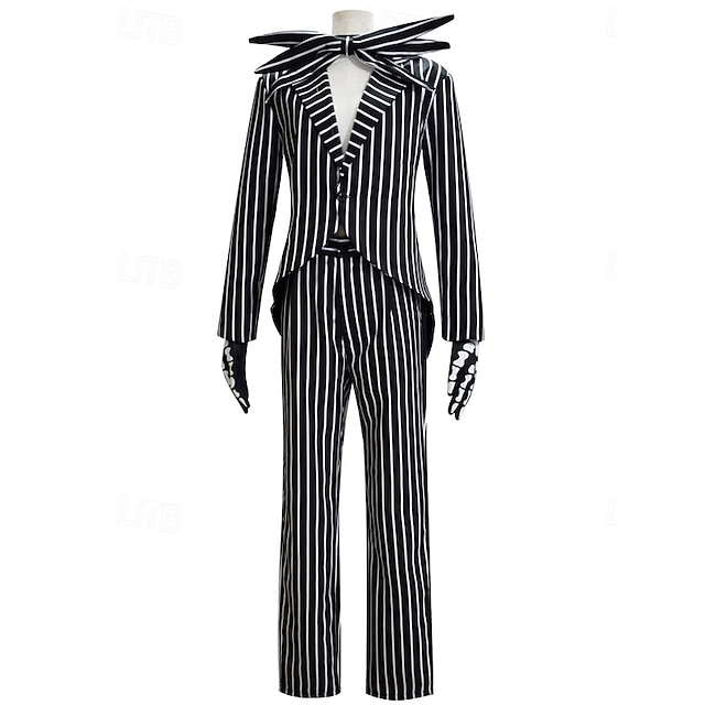 De nachtmerrie voor Kerstmis Jack Skellington Cosplay kostuum Feestkleding Cosplay Film cosplay for Voor heren Volwassenen Halloween Carnaval Evenement / Feest Maskerade