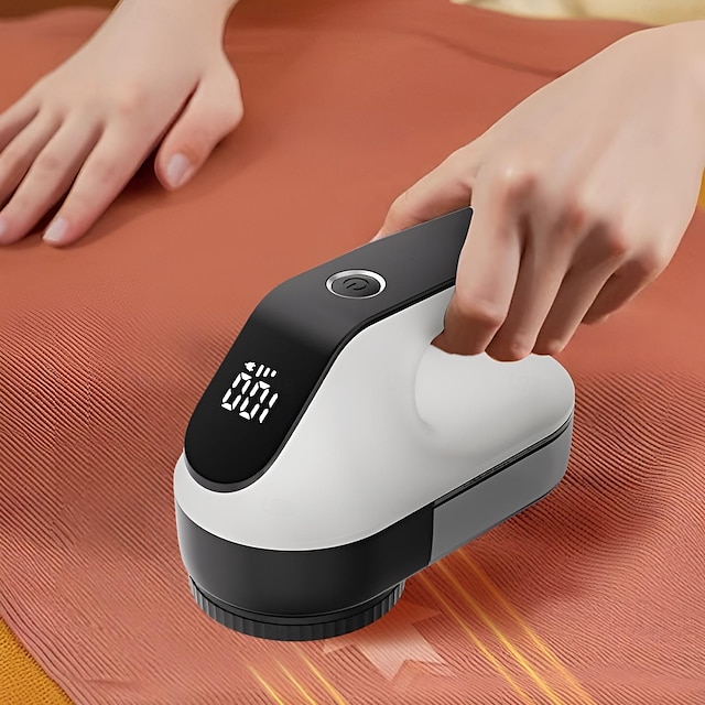  Electric Lint Remover Rechargeable Fabric Shaver Sweater Shaver for Clothes Battery Led Digital Display with 3-Speeds