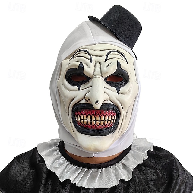  Halloween Kunst der Clown Maske Haloween Figuren Erwachsene Herren Damen Unisex Grusel Gruseliges Kostüm Halloween Karneval Einfaches Karnevalskostüm