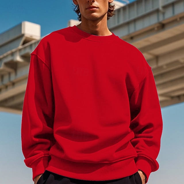  Hombre Sudadera Negro Blanco Amarillo Rojo Azul Marino Cuello Barco Plano Retazos Deporte Diario Festivos Poliéster Ropa de calle Básico Casual Primavera & Otoño Ropa Sudaderas con capucha Sudaderas