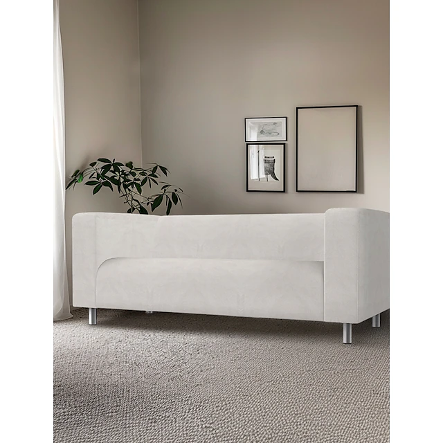 Velvet Sofa Cover Solid Color Quilted Velvet Slipcovers KLIPPcover LITB PRIME cover 33