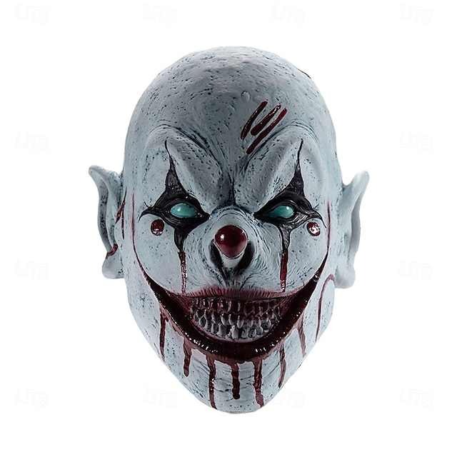  Killerclown Böser Clown Maske Haloween Figuren Erwachsene Herren Damen Grusel Gruseliges Kostüm Halloween Halloween Karneval Einfaches Karnevalskostüm