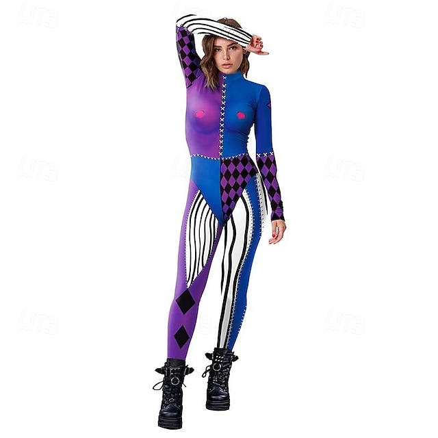  Harley Quinn Dzsókerkártya Bohóc Halloween Jelmez Öngyilkos csapat Joker: Folie à Deux Farsangi jelmez Szerepjáték Gyermek Felnőttek Női Álarcos mulatság Parti Egyszerű Halloween jelmezek Kiöltözik