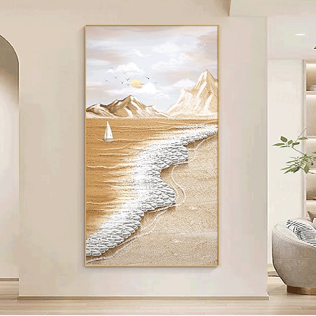  handgemachtes 3D-Wellen-Ölgemälde, handgemalte Wandkunst, modernes abstraktes Ozean-Ölgemälde, handgemaltes Landschaftsgemälde, Heimdekoration, gerollte Leinwand, kein Rahmen, ungedehnt