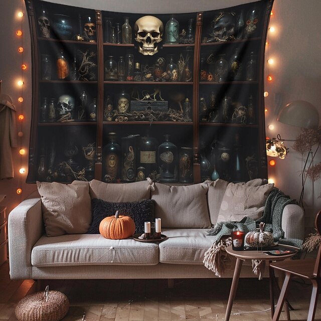 Halloween Türklopfer Ziegenhorn Gott - Okkulte Wanddekoration 16,5x15,5cm