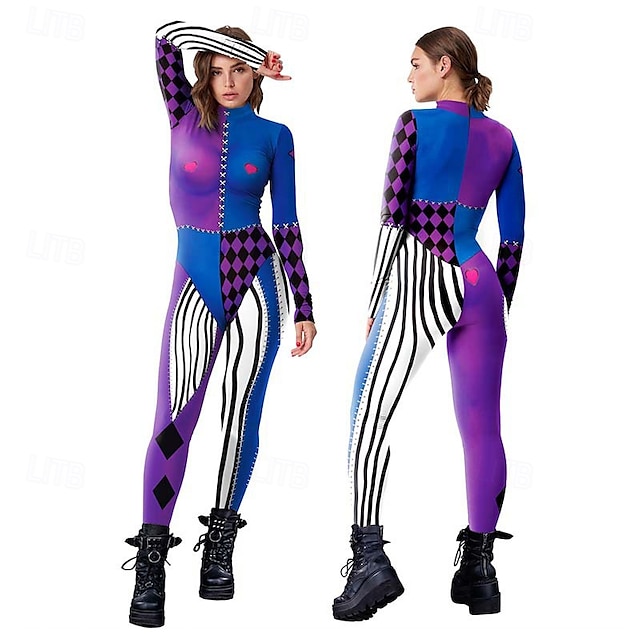  Harley Quinn Joker Clown Halloween Kostüm Suicide Squad Joker: Folie à Deux Karnevalskostüm Cosplay Kinder Erwachsene Damen Maskerade Party Einfache Halloween-Kostüme Verkleiden