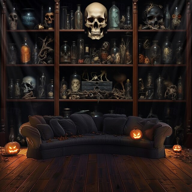 Halloween Decorations Skull Poison Hanging Tapestry Wall Art Large Tapestry Mural Decor Photograph Backdrop Blanket Curtain Home Bedroom Living Room Decoration 8