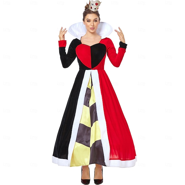  Alice in Wonderland Satu herttakuningatar Punainen kuningatar Myrkky Mekot Cosplay Elokuva-cosplay for Naisten Aikuiset Karnevaali Naamiaiset Suoritus Juhla