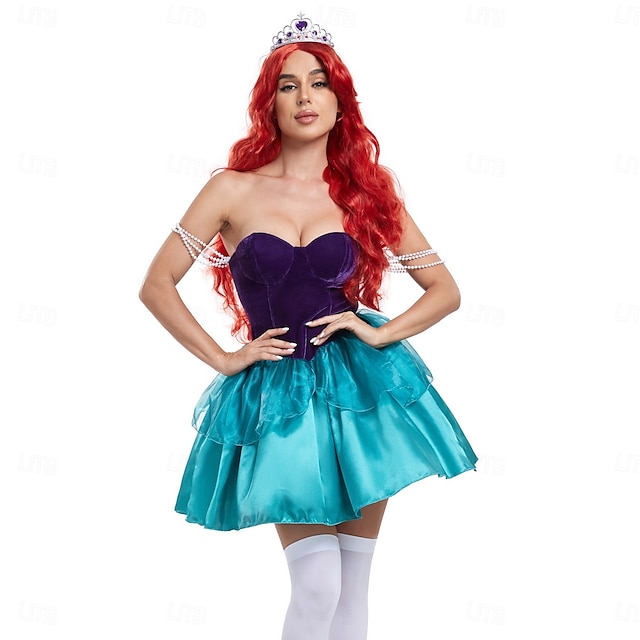  Malá mořská víla Princeznovské Ariel Šaty Kostým Sexy kostým Obleč se Filmové kostýmy for Dámské Dospělí Plesová maškaráda Večírek loučení se svobodou nevěsty