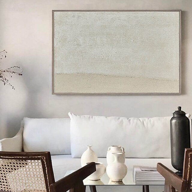  peinture abstraite peinte à la main art mural wabi sabi fait à la main peinture à l'huile sur toile une paire de textures beiges art mural fait à la main peinture abstraite neutre art mural décor