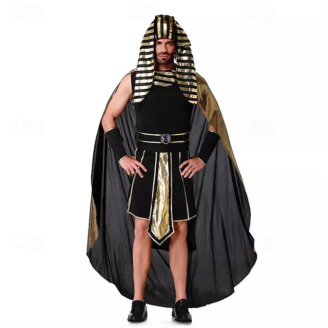 Egyptian Costume Cleopatra Pharaoh Halloween Masquerade Carnival Costume Cosplay Adults' Couple's Carnival Easter Performance Halloween Club Easy Halloween Costumes Dress Up 6