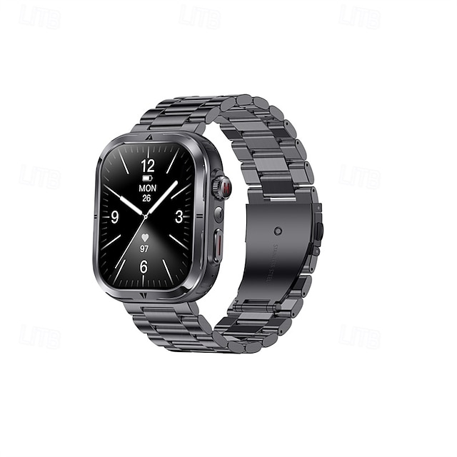  QX19 Montre intelligente 2.01 pouce Smartwatch Montre Connectée Bluetooth Podomètre Compatible avec Android iOS Femme Hommes Suivi des pas IPX-4 Boîtier de montre de 44 mm