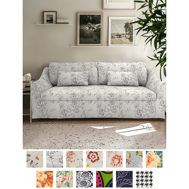 100% Cotton Sofa Cover Floral Quilted Colored Slipcovers FARcover LITB PRIME cover 18