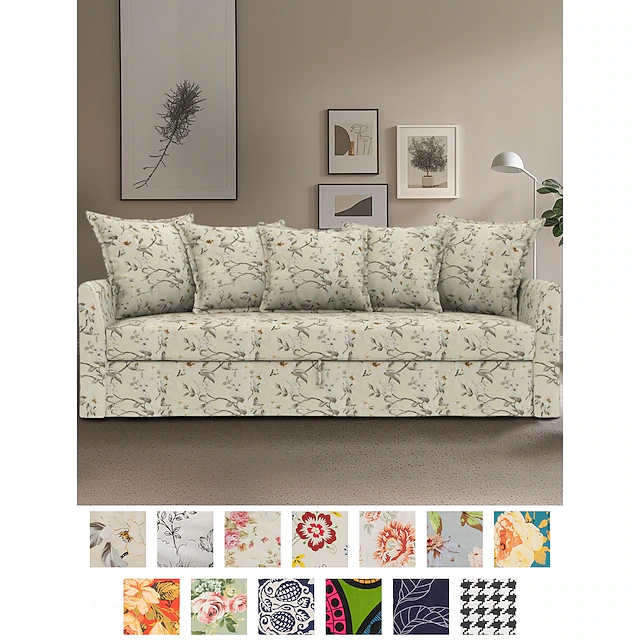100% Cotton Floral Sofa Cover Quilted Cotton Slipcovers HOLcover LITB PRIME cover 31