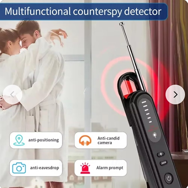  Hidden Camera Detector Listening Device Tracker Anti-Spy Electronic Signal 5 Levels Sensitivity Wireless Signal Scanner for Home