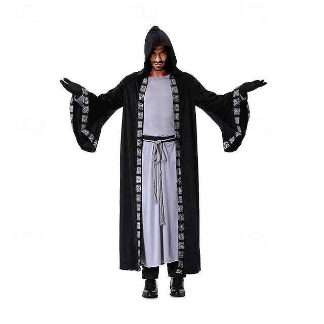 Vampire Wizard Halloween Masquerade Carnival Costume Adults' Men's Carnival Performance Halloween Easy Halloween Costumes Dress Up 6